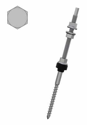 S:FLEX Hanger bolt M12x250 DIN 6923 + EPDM (VPE 